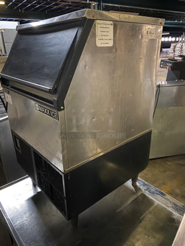 Maxx Ice Commercial Under The Counter Automatic Ice Maker! Stainless Steel Body! On Small Legs! Model: MIM250 SN: 1303025000050 115V 60HZ 1 Phase - Image 2 of 8