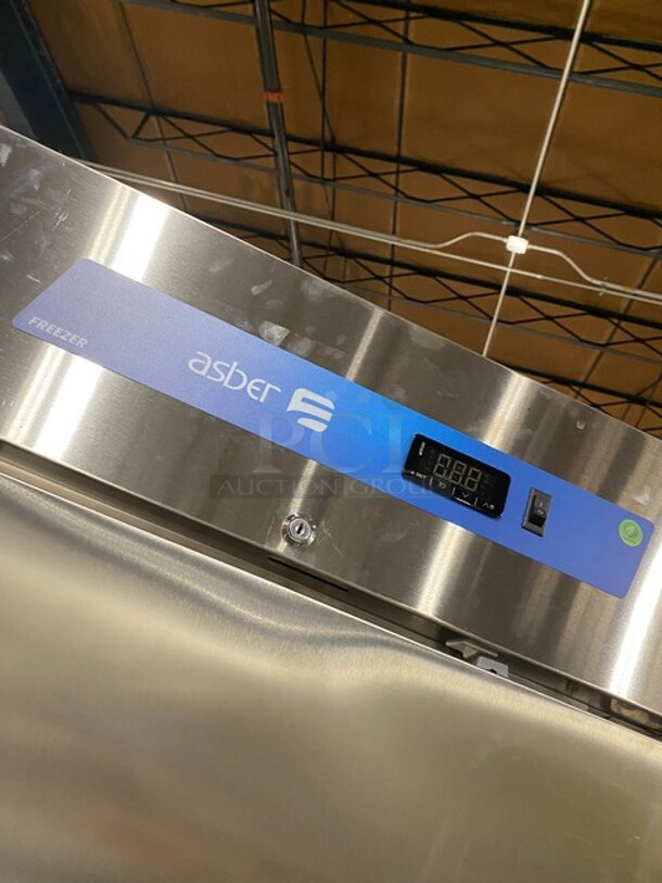 LATE MODEL! 2022 Asber Commercial Single Door Reach In Freezer! All Stainless Steel! On Casters! MODEL ARF23HFHC SN:8102673343 115V 1PH - Image 9 of 9