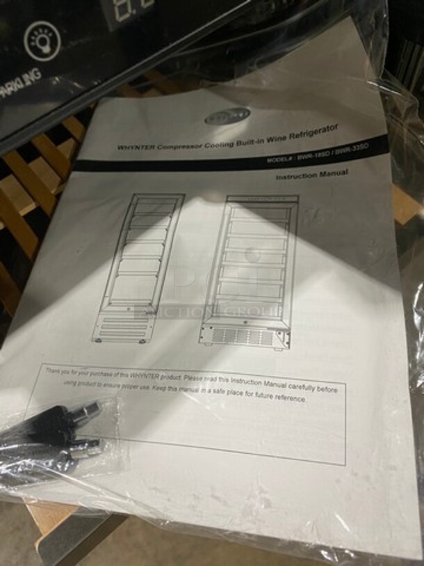 NEW! OUT OF THE BOX! SCRATCH-N-DENT! Whynter Single Door Wine Bottle Cooler/Chiller! With View Through Door! With Wooden Wine Racks! 33 Wine Bottle Capacity! Model: BWR33SD 115V - Image 6 of 7