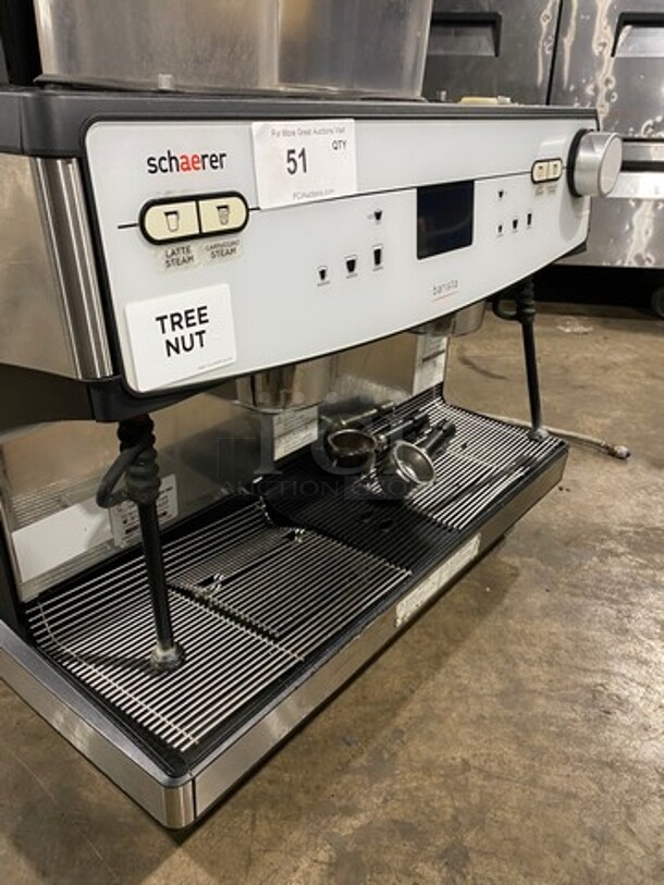 WOW! LATE MODEL! Dunkin Donuts Edition! Schaerer Commercial Countertop 2 Group Espresso Machine! With Steam Lines! Stainless Steel! On Small Legs! - Image 6 of 12