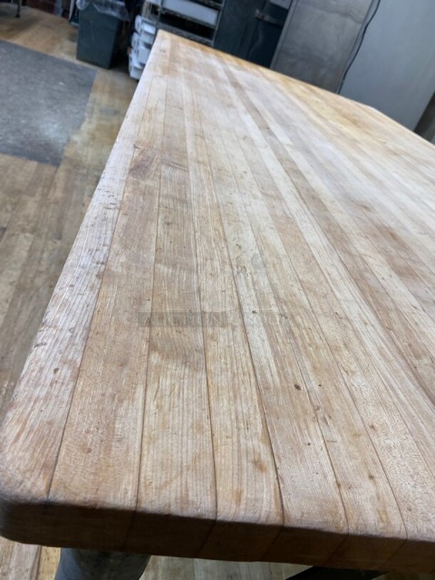 Heavy Duty 5 By 10, 1 1/2" Thick Bakery/ Butcher Block Prep Table! - Image 6 of 7