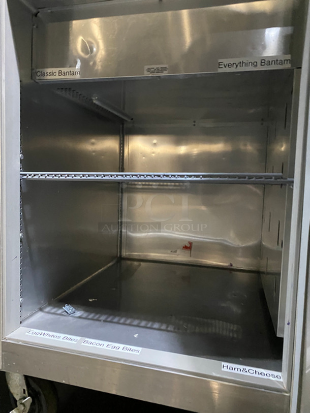True Commercial Reach In Refrigerator/Freezer Combo! With 2 Half Doors! With Poly Coated Racks! All Stainless Steel! On Casters! Model: STG1DT2HS SN: 8629915 115V 60HZ 1 Phase - Image 7 of 10