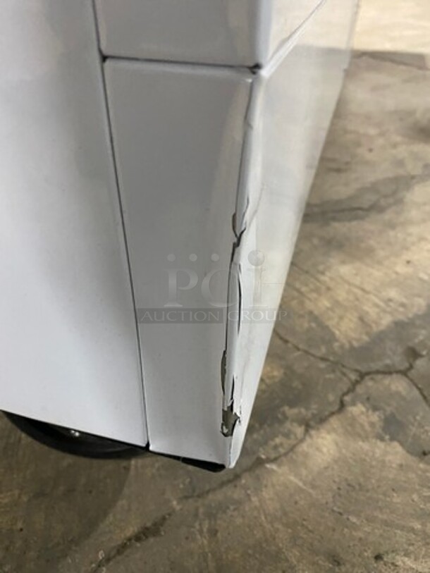 GREAT! NEW! SCRATCH-N-DENT! Beverage Air Commercial Refrigerated Milk Cooler! With Dual Side Access Doors! Stainless Steel Body! On Casters! Model: STF58 SN: 7203648 115V 60HZ 1 Phase - Image 9 of 10