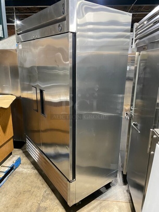 True Commercial 2 Door Reach In Freezer! With Poly Coated Racks! All Stainless Steel! On Casters! Model: T49F SN: 7196976 115V 60HZ 1 Phase - Image 2 of 12