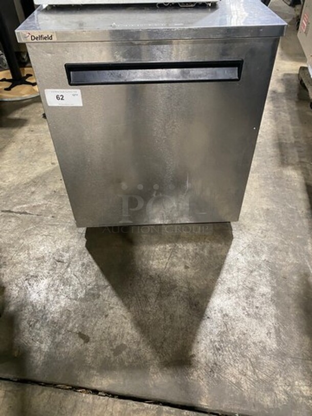 Delfield Commercial Single Door Lowboy/Worktop Cooler! All Stainless Steel! WORKING WHEN REMOVED! Model: 406PDSTAR2 SN: 1605152001768 115V 60HZ 1 Phase