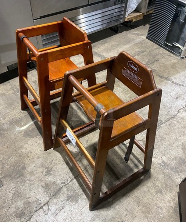 Winco Wooden Highchair! With Child Safety Straps! 2X Your Bid! - Image 2 of 6