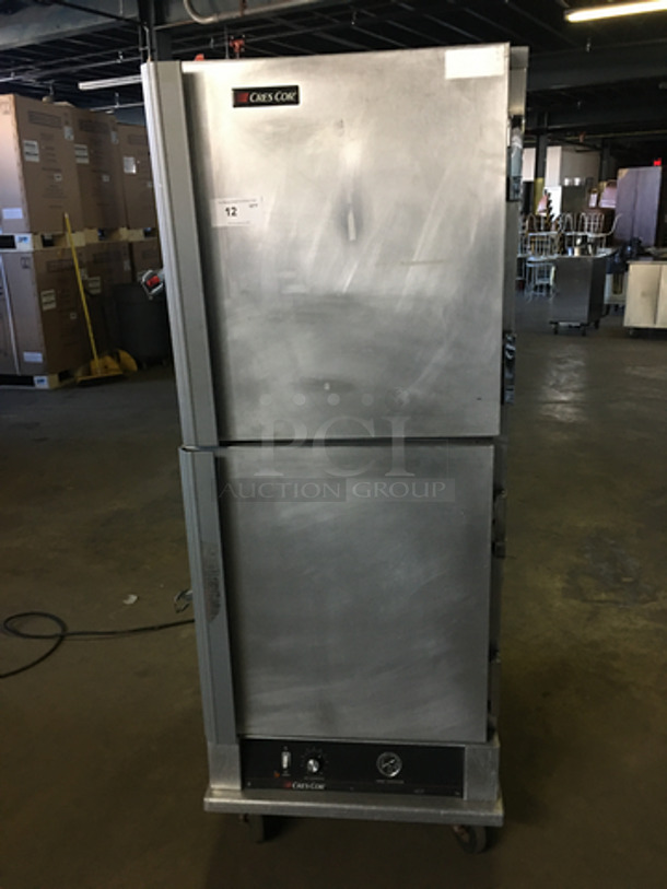Cres Cor Commercial Insulated Warming/Proofing Cabinet! With 2 Half Doors! Holds Full Size Trays! All Stainless Steel! On Casters! Model: 5495039 SN: HJGK5032B 120V 60HZ 1 Phase