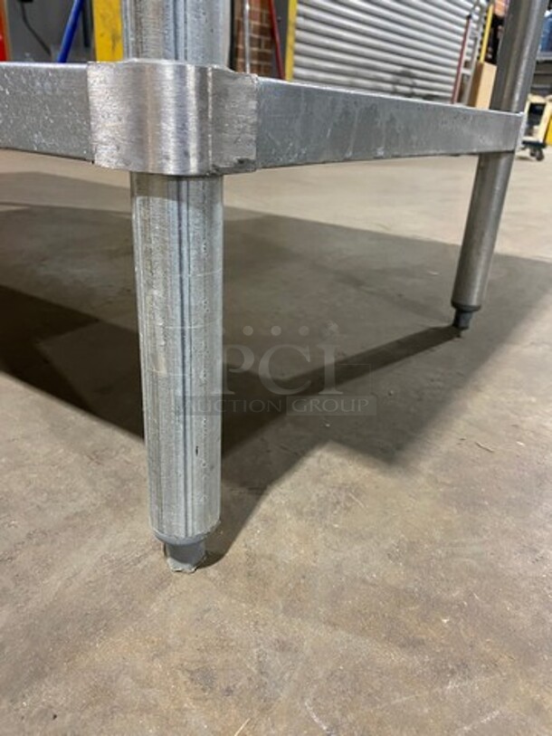 LIKE NEW! Heavy Duty Solid Stainless Steel Equipment Stand! With Storage Space Underneath! On Legs! - Image 7 of 9