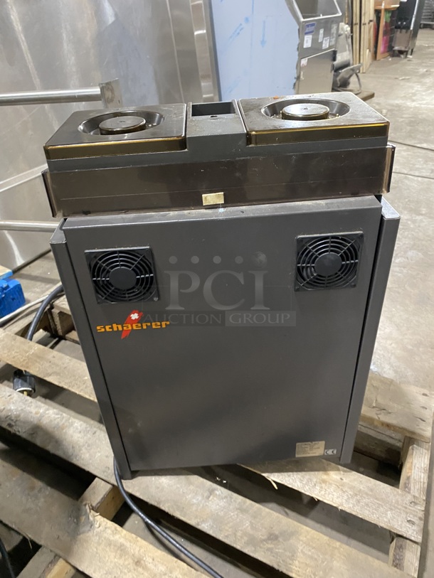 NICE! Schaerer Ambiente Stainless Steel Commercial Countertop Coffee Espresso Machine w/ 2 Hoppers and Steam Wand. 210 Volts.Espresso Machine! Model 15SO!  - Image 4 of 8