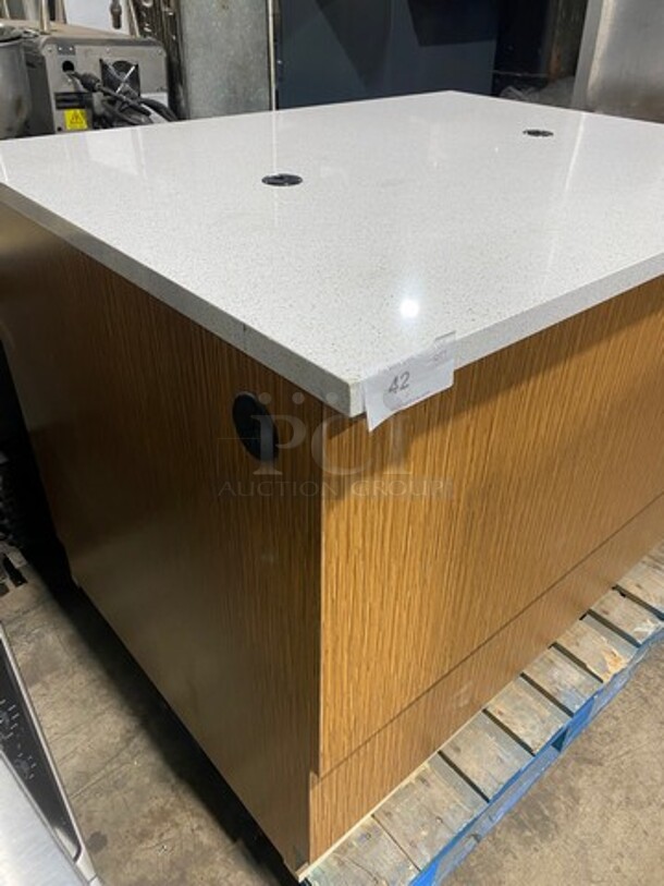 Nice! Well Built! Custom Made Front Counter! With Corian Top! - Image 2 of 7