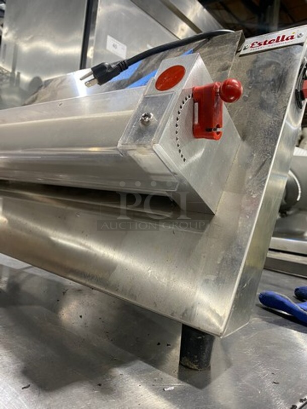 Estella Commercial Countertop Dough Sheeter! Model: EDS18S SN: 9002504 120V! Does Not Power On!  - Image 8 of 8