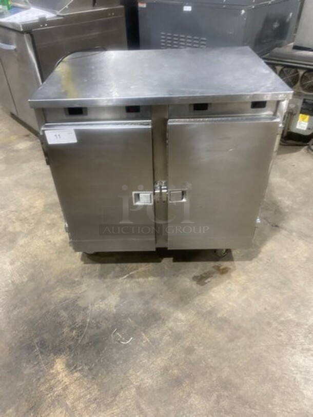 FWE Commercial 2 Door Food Warming/Holding Cabinet! All Stainless Steel! On Casters! Model: HLC16CHP SN: 144165703 120V 1 Phase