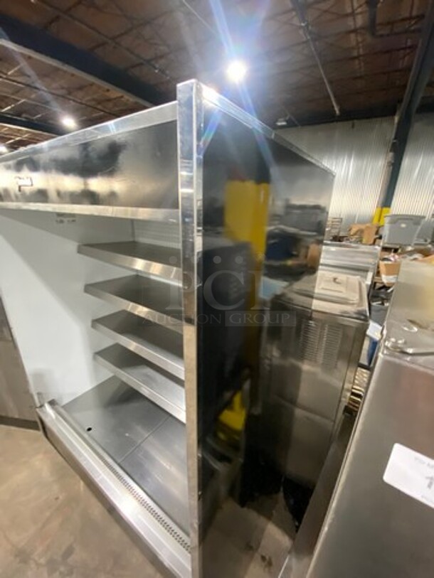 Custom Cool Commercial Refrigerated Open Grab-N-Go Case Merchandiser! With 4 Shelves! All Stainless Steel! - Image 3 of 8