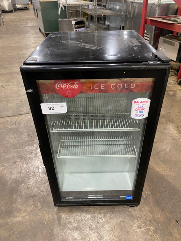 COOL! Imbera Commercial Countertop Mini Reach In Cooler Merchandiser! With View Through Door! Poly Coated Racks! Model: VR06CO2 SN: 265170200539 115V 60HZ 1 Phase