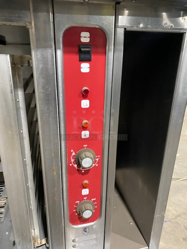 Blodgett Stainless Steel Commercial Natural Gas-Powered Full-Size Convection Oven Over Half Size Convection Oven w/ Solid Door, View Through Door! On Casters! 2X Your Bid Makes One Unit! - Image 9 of 11