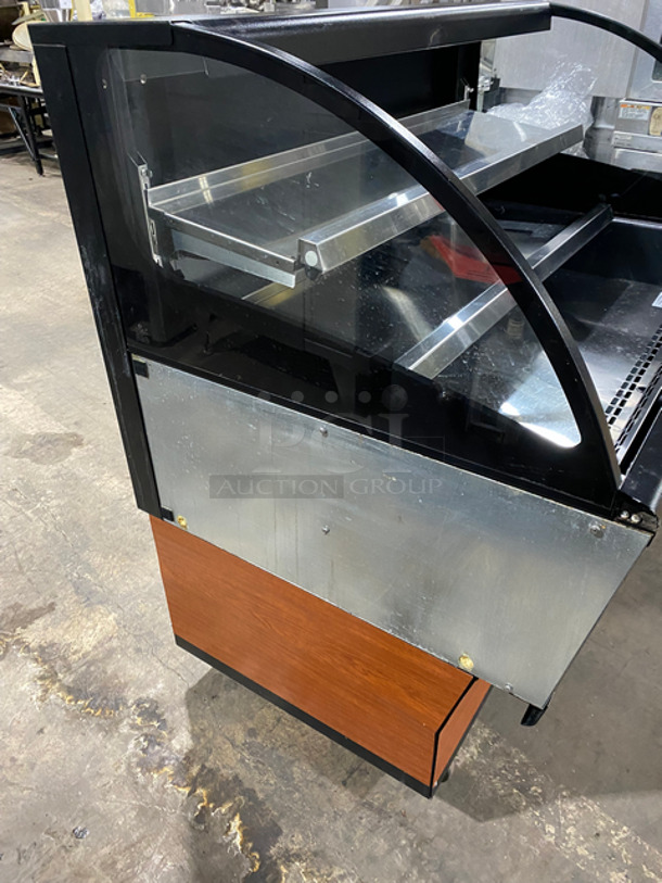 Federal Commercial Open Grab-N-Go Case Merchandiser! With Stainless Steel Shelves! With Front Case Cover! Wooden Pattern Outer Body! On Casters! - Image 4 of 8