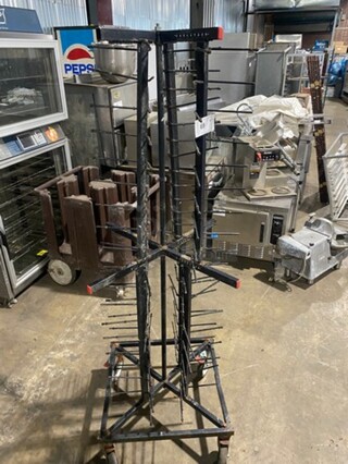 Jack Stack Black Metal Plate Racks! On Casters!