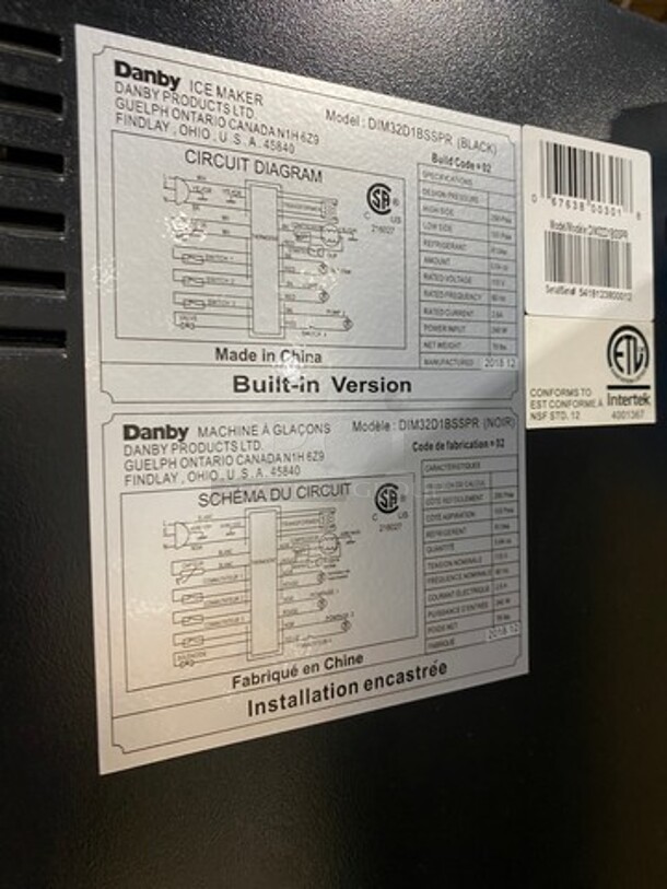 NEW! OUT OF THE BOX! SCRATCH-N-DENT! Danby Undercounter Ice Maker! Model: DIM32D1BSSPR - Image 6 of 9
