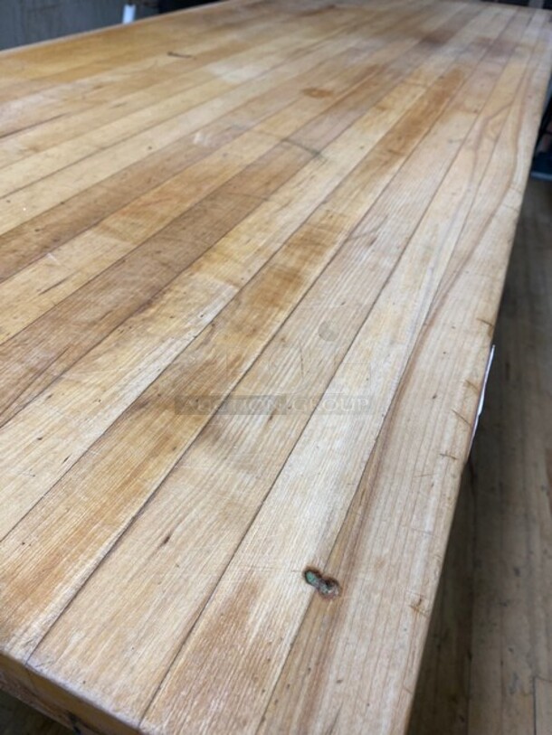 Butcher Block Prep-Table With Solid Metal Frame! - Image 7 of 7