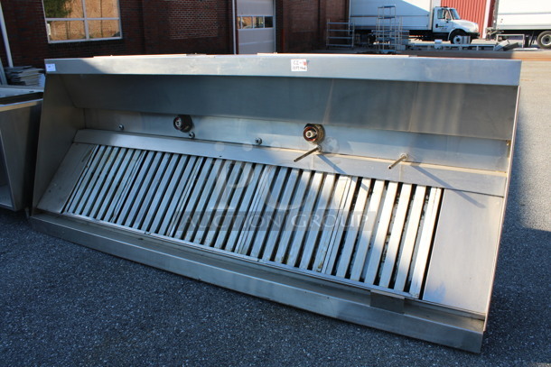Stainless Steel Commercial Return Air Grease Hood w/ Filters. 120x48x24