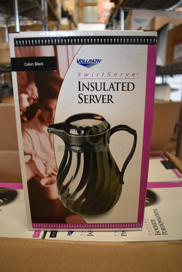 12 BRAND NEW IN BOX! Vollrath Black Poly Insulated Server / Coffee Urns. 8x6x9.5. 12 Times Your Bid!