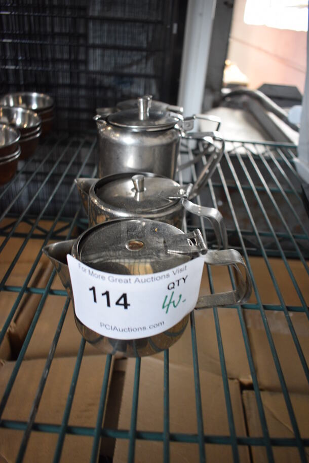 4 Various Metal Pitchers. Includes 6x3.5x3. 4 Times Your Bid! - Image 1 of 3