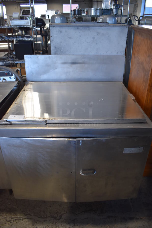 Anets Stainless Steel Commercial Natural Gas Powered Donut Fryer. 41x36x45