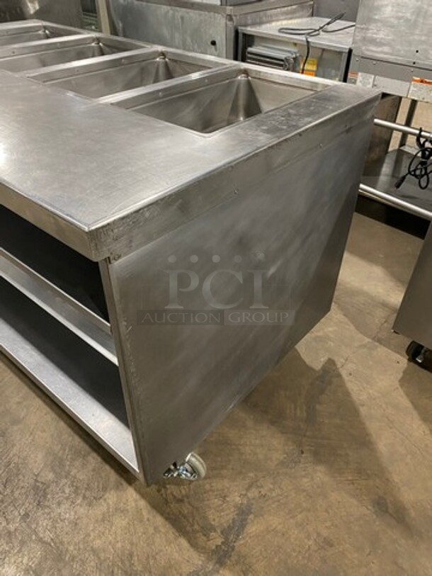 Delfield Commercial Electric Powered 4 Well Steam Table! With Storage Space Underneath! All Stainless Steel! On Casters! Model: F14EI460 SN: 1010150000316 208/230V 60HZ 1 Phase - Image 3 of 9