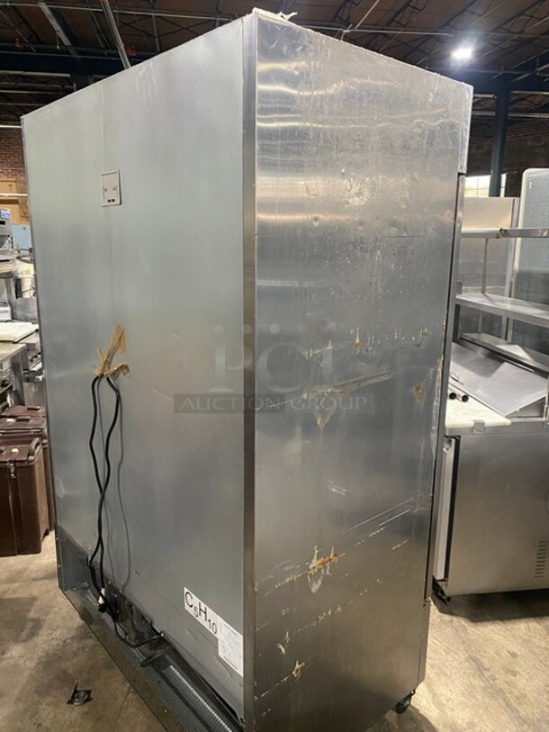 WOW! 2021 Bison Reach In Cooler! On Commercial Casters! Working When Removed! MODEL BRR46 SN: BRR4600321052900K80008 115V 1PH  - Image 4 of 10