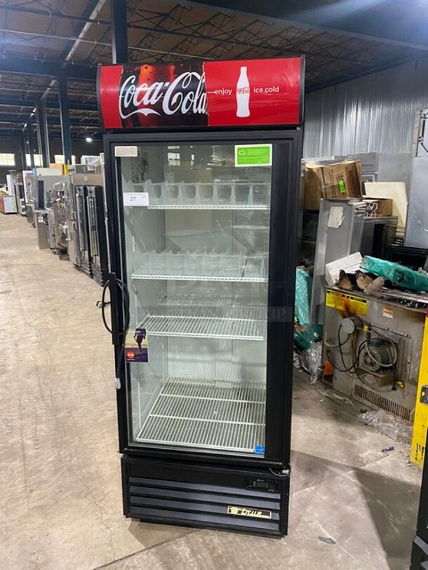 FABULOUS! True Commercial Single Door Reach In Cooler Merchandiser! With View Through Door! With Poly Coated Racks! Model GDM26EM Serial 6978751! 115V 1Phase! WORKING WHEN REMOVED! - Image 1 of 8