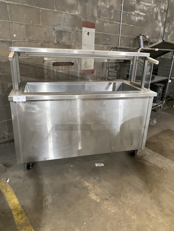 DELFIELD All Stainless Steel Refrigerator! Cold Pan/Salad Bar Island Station W/ Sneeze Guard and Underneath Storage! MOdel KCSC60 On Casters!115V/1 Phase - Image 1 of 9