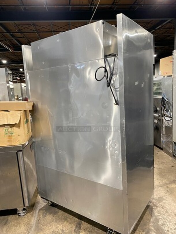 NICE! True Commercial 2 Door Reach In Cooler! With Poly Coated Racks And Pan Rack! All Stainless Steel! On Casters! Model: TG2R2S SN: 7325119 115V 1 Phase! Working When Removed! - Image 4 of 9