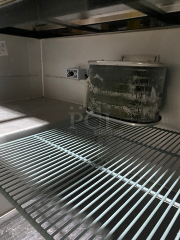 Leader Commercial Refrigerated Sandwich/Salad Prep Table! With Wooden Cutting Board! With 2 Door Storage Space Underneath! With Poly Coated Rack! All Stainless Steel! On Casters! Model: LM48 SN: GZ12M0807B 115V 60HZ 1 Phase - Image 6 of 10