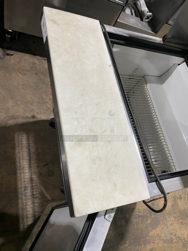 GREAT! True Commercial Refrigerated Sandwich Prep Table! With Single Door Storage Space Underneath! With Poly Coated Racks! All Stainless Steel! On Casters! Model: TSSU2712MB SN: 4999343 115V 60HZ 1 Phase - Image 9 of 10