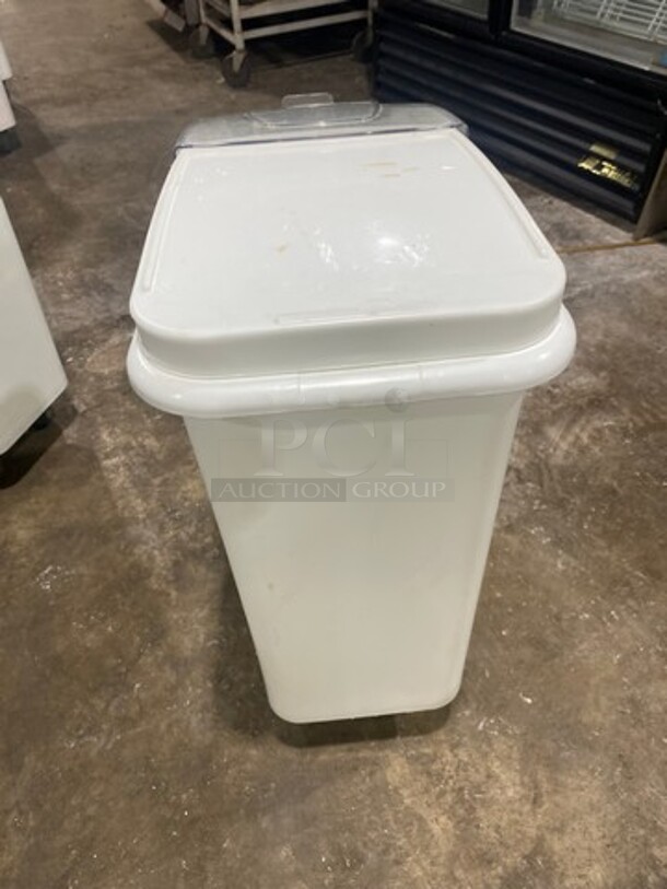 Bakers Mark White Poly Ingredient Bin! On Casters! - Image 4 of 6