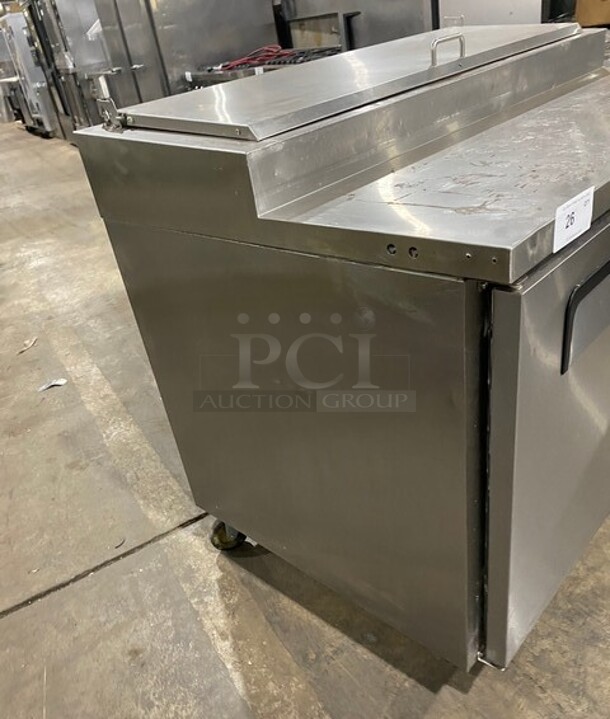 Valpro Commercial Refrigerated Pizza Prep Table! With Single Door Storage Space! All Stainless Steel! On Casters! Model: VPP44 SN: 8004233 115V 1 Phase - Image 2 of 9