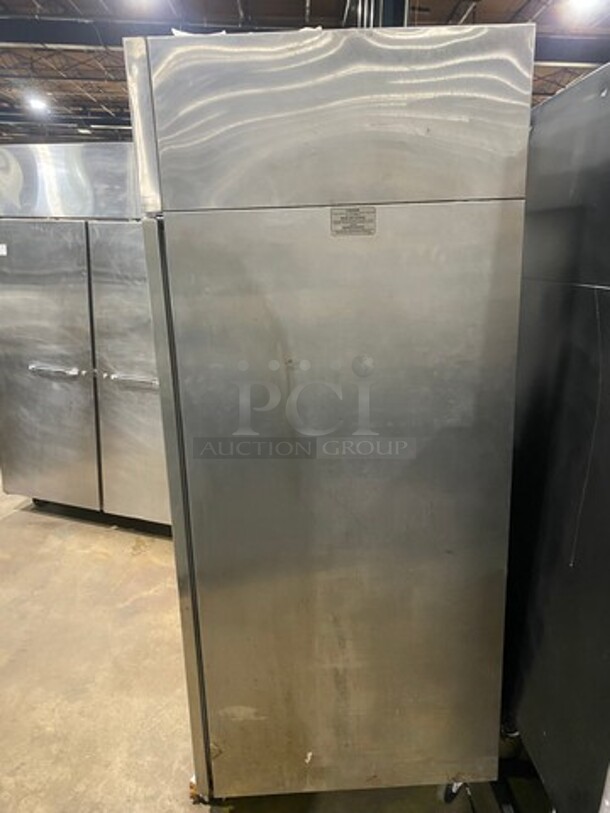 Norlake Commercial 2 Door Reach In Freezer! With Poly Coated Racks! All Stainless Steel! On Casters! Model: NF482SMS SN: 03100757 115V 60HZ 1 Phase - Image 2 of 10