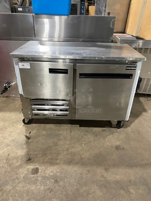 Cool Tech Commercial 2 Door Lowboy/Worktop Cooler! All Stainless Steel! On Casters! Model: CUSTOM48LB SN: 114962 115V - Image 1 of 11
