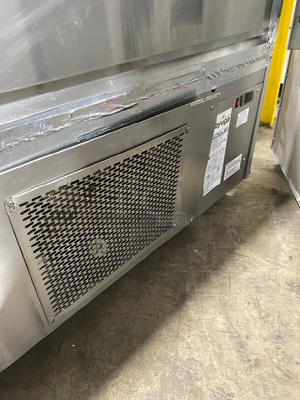 COOL! Cayuga Commercial Refrigerated Open Grab-N-Go Display Case Merchandiser! With Front Cover! With Top Refrigerated Closed Display Case Merchandiser! With Front And Rear Access Doors! Model: SSS9654SC SN: 1272601Q1C 115/230V 60HZ 1 Phase - Image 8 of 8