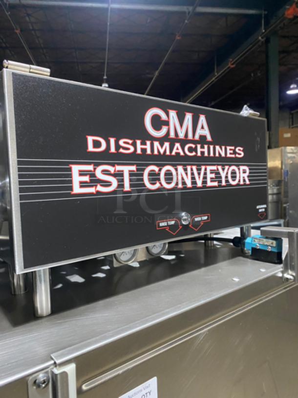 SWEET! CMA Commercial Conveyor Pass Through Dishwasher! All Stainless Steel! On Legs! Model: ETEMP SN: 222621 208/240V 3 Phase - Image 7 of 11