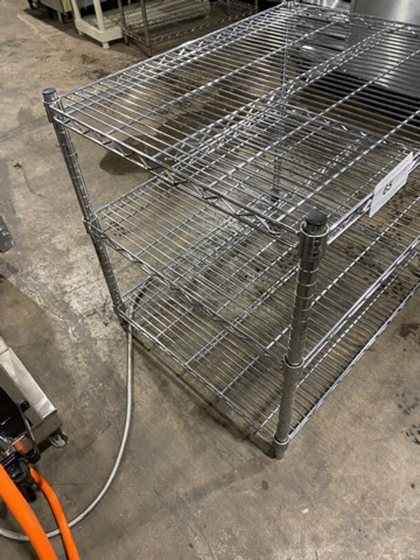 Commercial Metal 3 Tier Shelf! On Legs! BUYER MUST DISMANTLE! PCI CANNOT DISMANTLE FOR SHIPPING! PLEASE CONSIDER FREIGHT CHARGES! - Image 2 of 5
