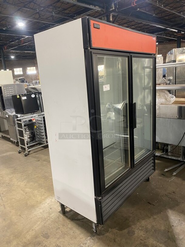True Commercial Double Glass Door Reach In Freezer/Merchandiser! With Poly Coated Racks! On Casters! 115/208-230V 1 Phase! Model: GDM-49F SN: 7448825! - Image 2 of 9