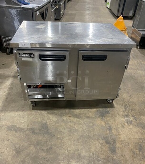 Leader Commercial Refrigerated 2 Door Lowboy! With Poly Coated Rack! All Stainless Steel! On Casters! Model: LB48SC SN: PW11M1802B 115V 60HZ 1 Phase - Image 1 of 8