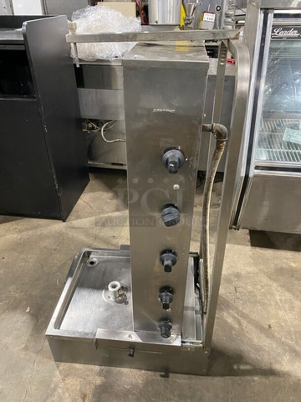 Archway Commercial Countertop Natural Gas Powered Vertical Broiler Gyro Machine! All Stainless Steel! WORKING WHEN REMOVED! MODEL: 5BSTDNG - Image 2 of 8