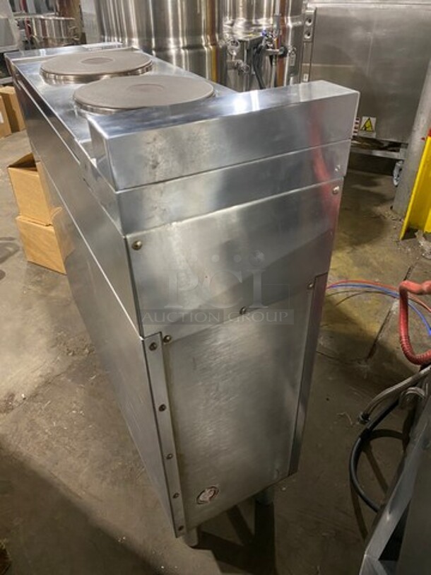 Commercial Countertop Electric Powered 2 Burner Hot Plate Range! All Stainless Steel! On Legs! WORKING WHEN REMOVED! Model: 20XB1CD SN: A250561 480V 1/3 Phase - Image 4 of 7