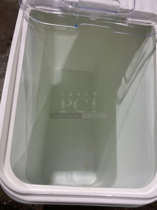 Bakers Mark White Poly Ingredient Bin! On Casters! - Image 5 of 6