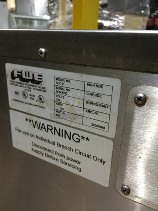 FWE Commercial Single Door Food Holder/Warmer Cabinet! All Stainless Steel! On Casters! Model: HLC-8 120V 60HZ 1 Phase - Image 5 of 8