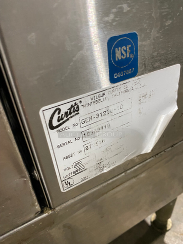 Curtis Commercial Countertop Dual Coffee Brewing Machine! With Hot Water Dispenser! With Beverage Holders/Dispensers! All Stainless Steel Body! On Small Legs! Model: GEM312IL10 SN: 10353419 220V 60HZ 1 Phase - Image 7 of 8