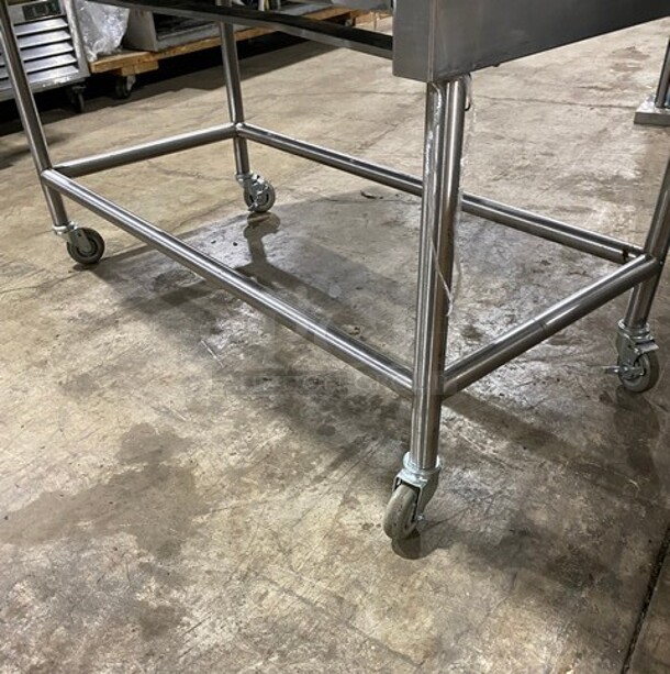 Commercial Natural Gas Powered Char Broiler Grill! With Back And Side Splashes! All Stainless Steel! On 
Commercial Casters! - Image 8 of 8