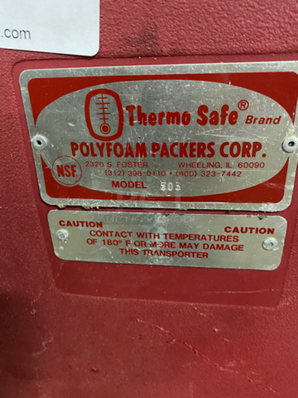 Thermo Safe Insulated Food Pan Carrier! With Side Handles! With Hinged Door! - Image 5 of 5